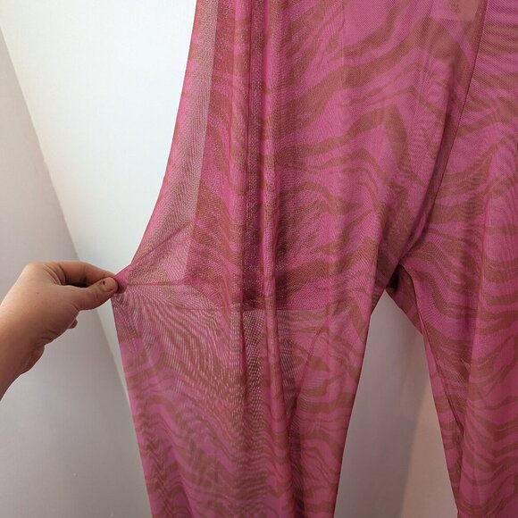 Vix Paula Hermanny Zebra Pareo Mesh Pants, Sz M - Picture 4 of 6